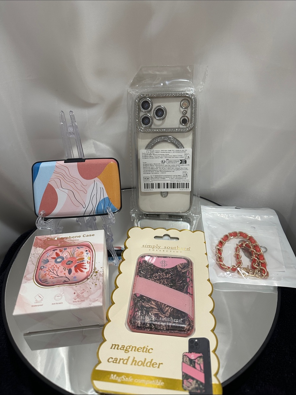 Simply Southern Floral Magnetic Card Holder for Phones & accessories NWT 5 pcs